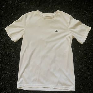 Champion white short sleeve shirt. Youth XL